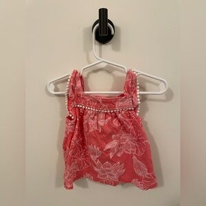 Carter’s 9 month pink with flowers tank top
